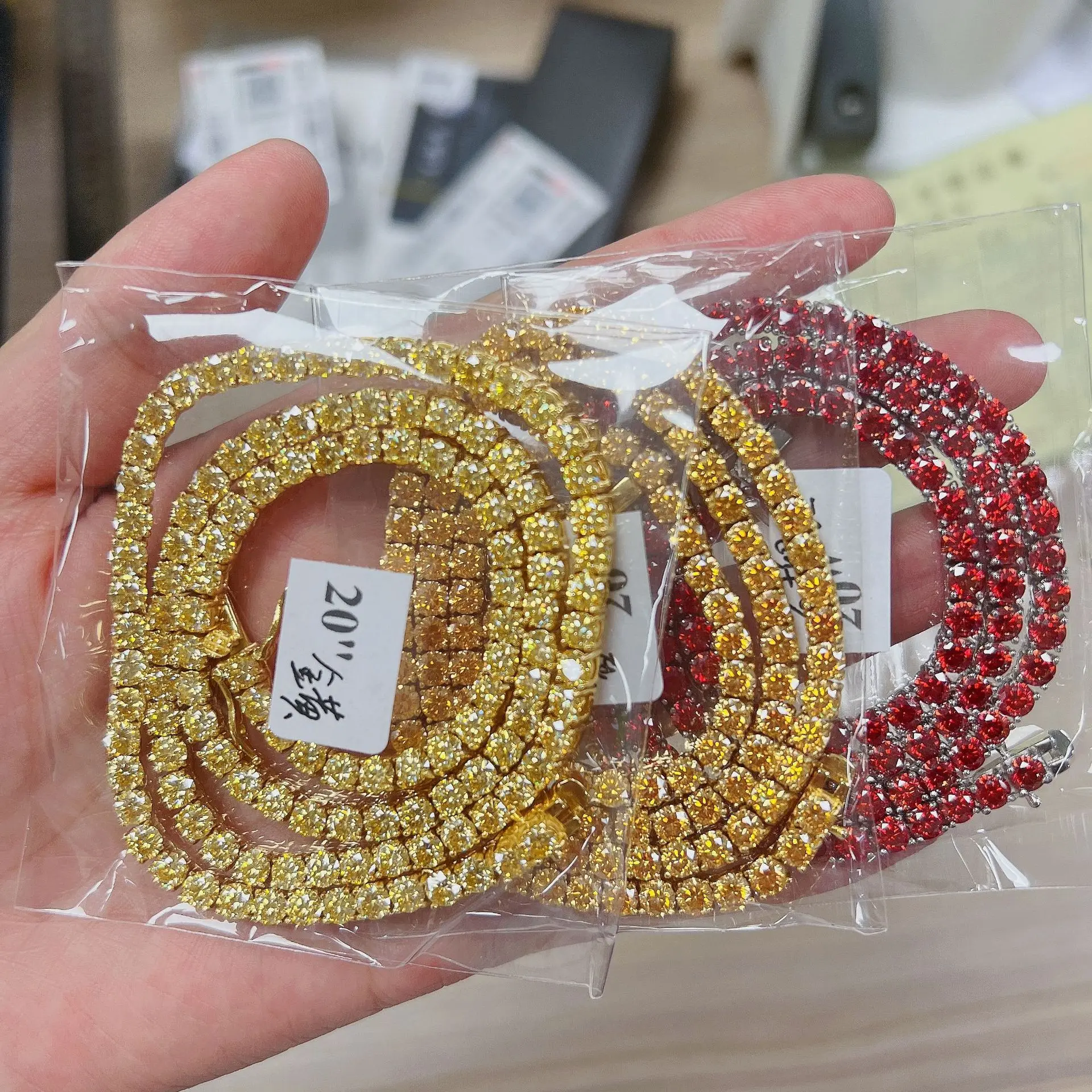 

Ожерелье из серебра 925 пробы, с муассанитом