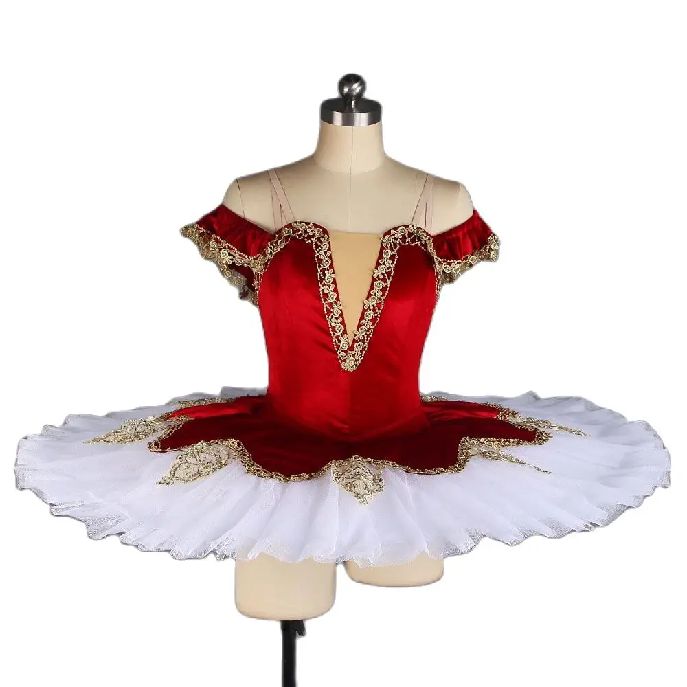 Бархатный лиф BLL141 Красного/темно-фиолетового цвета с золотой отделкой