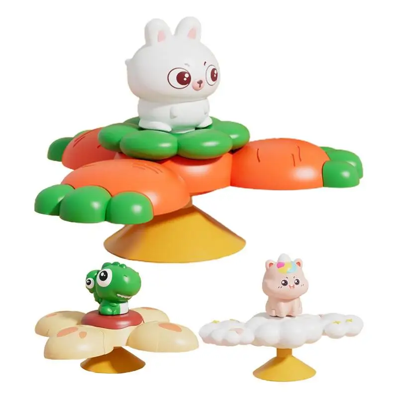 

Early Education Montessori Bathtub Toy Animal Shape Spinning Gyro Toy Dining Chair Toy Suction Cup Spinner Toy For BabySupplies