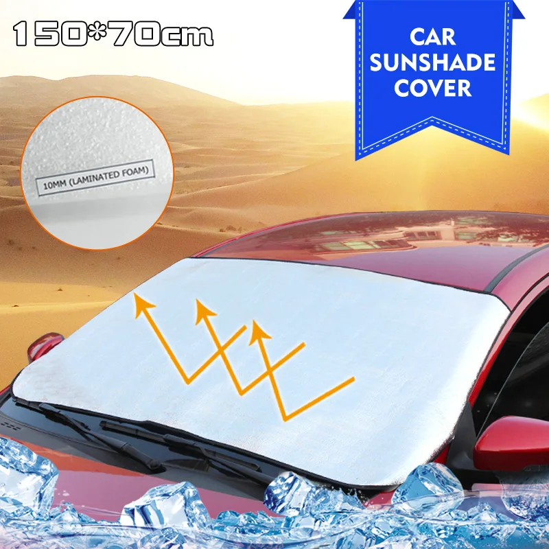 

150x70cm Car Snow Ice Shield Window Front Windshield Sunshade Block Cover Visor Auto Exterior Accessories for Model MG Haval