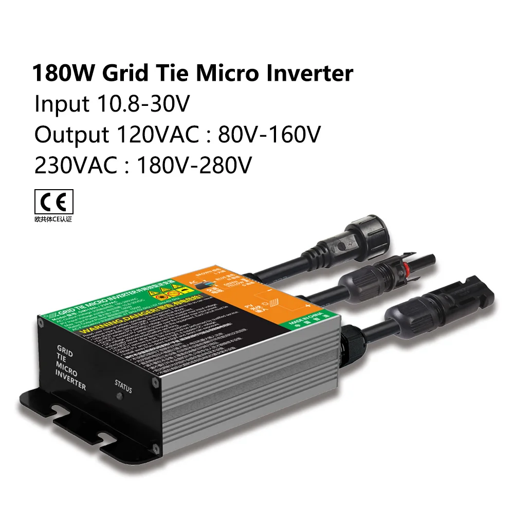 120/150/180W 260/300/350W 500/600/700W DC 10.8-50V To Output 110-240V MPPT Solar PV Grid Tie Micro Inverter