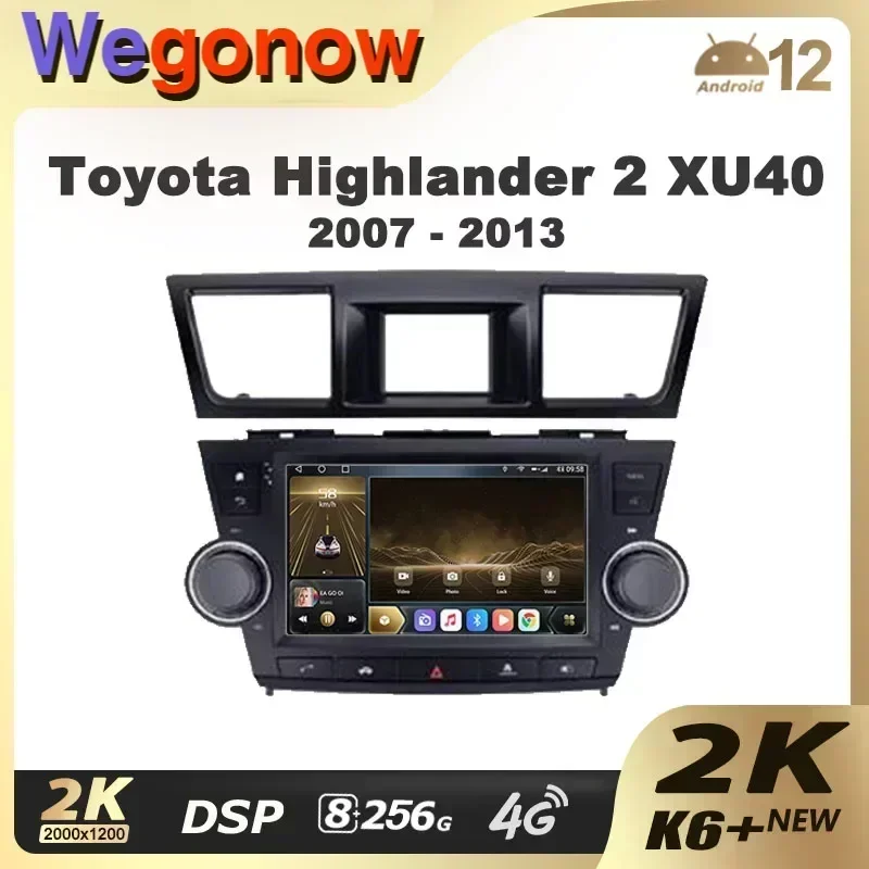 Ownice K6+ 2K для Toyota Highlander 2 XU40 2007-2013 Автомобильный радиоприемник Мультимедийный