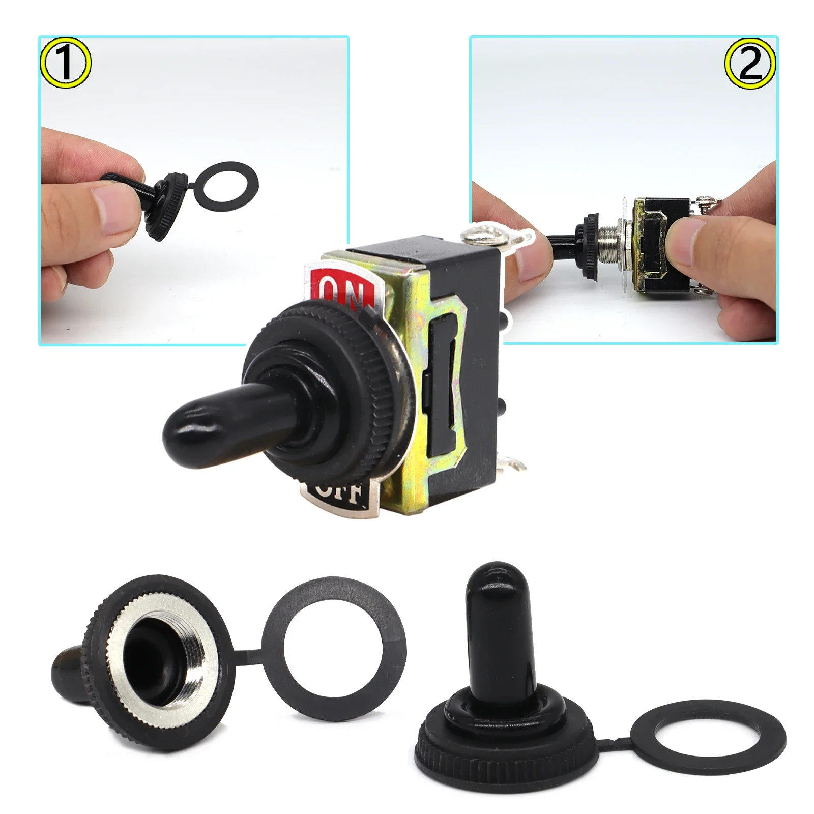 10X тумблер Rocker Flick 12 В приборная панель SPST включения/выключения водонепроницаемая