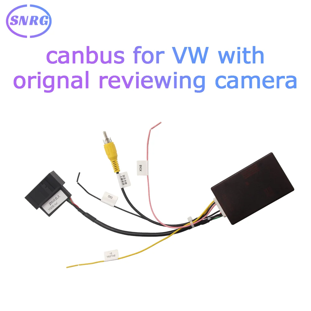 Car Rear View Camera RGB To AV CVBS RCA Rearview Backup Converter Adapter Box Keep Original Factory To Unit For Volkswagen VW