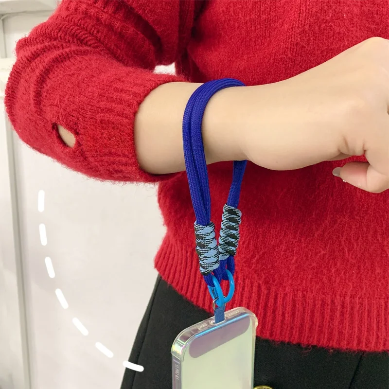 Модный темно-синий нейлоновый ремешок для мобильного телефона портативный