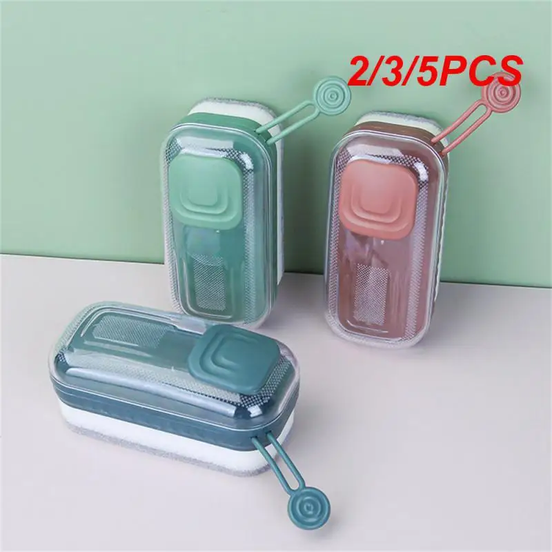 

2/3/5PCS Cleaning Brush Sponge Brush Head Home Use Multifunctional Strong Cleaning Power Automatic Liquid Cleaning Tools