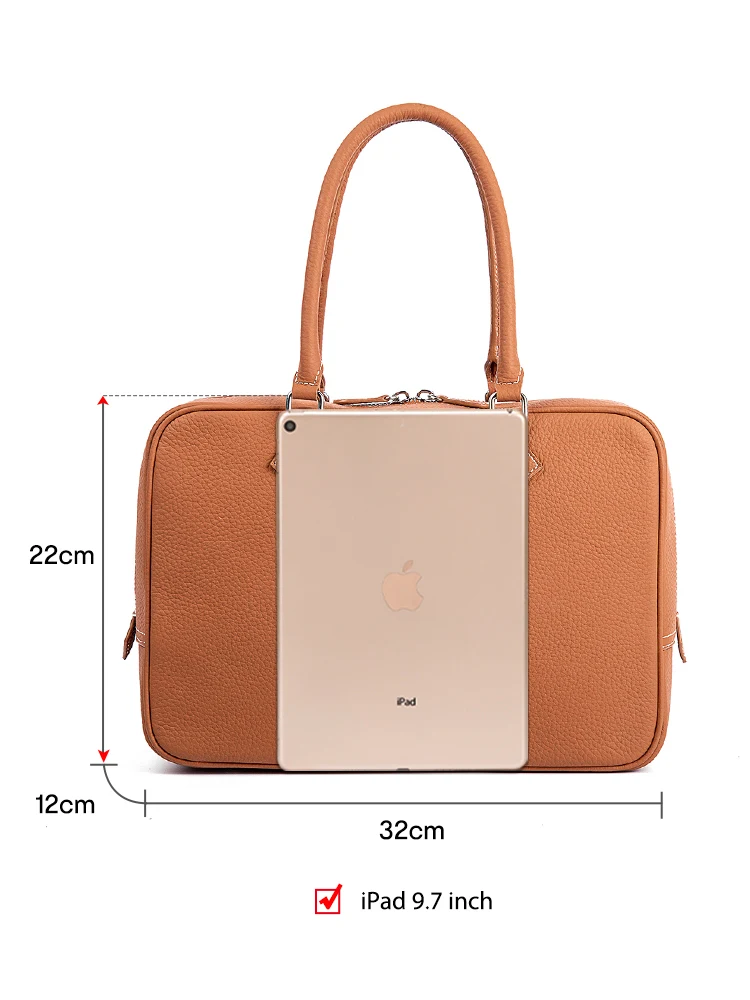 Zency Women's Genuine Leather Bag Luxury Brand Business Handbag Travel Office Top-handle A4 Work Bags Female Simple Briefcases