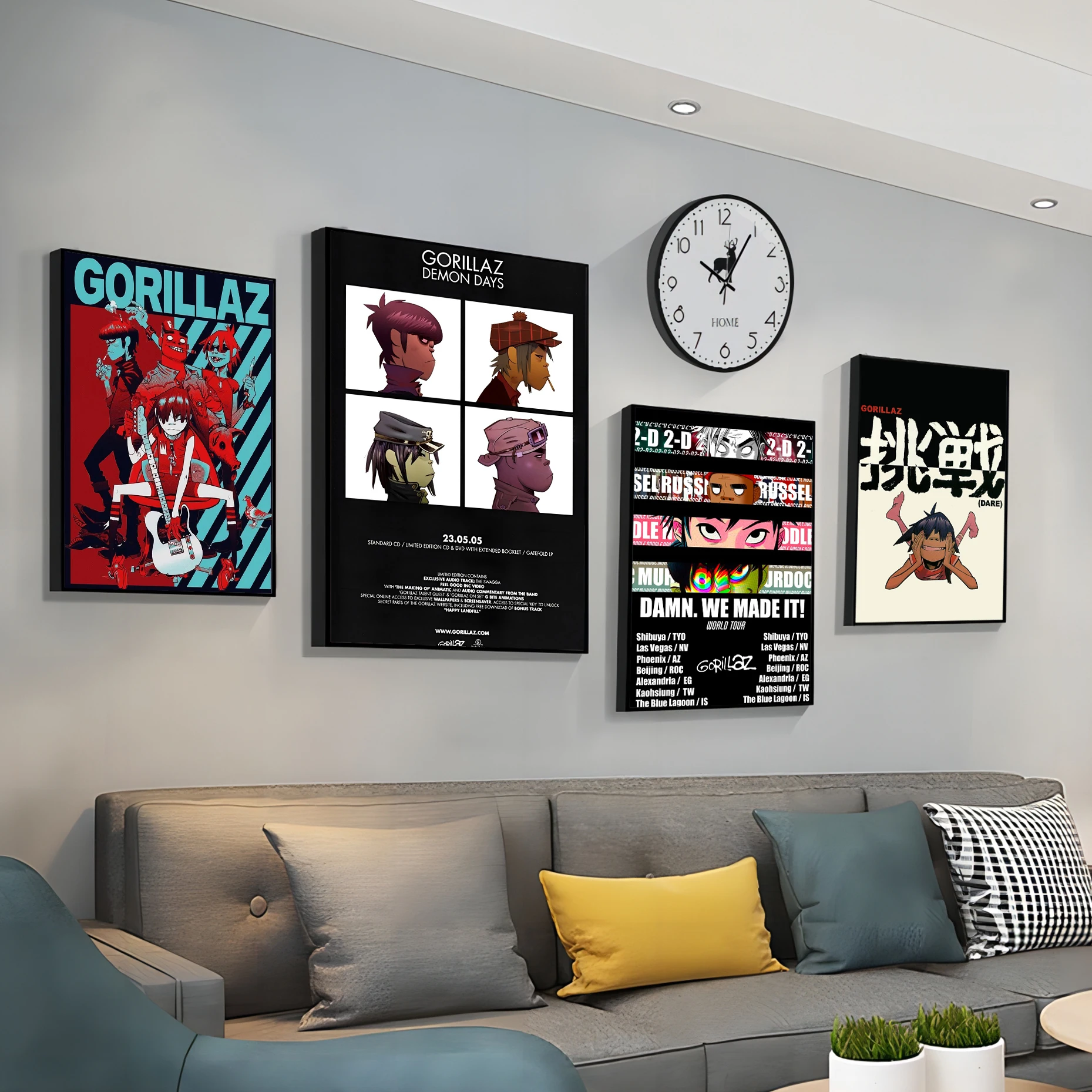 

Gorillaz Good Quality Prints And Posters Vintage Room Home Bar Cafe Decor Kawaii Room Decor