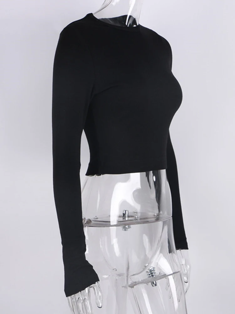 Рубашка с длинным рукавом и воротником женские сексуальные укороченные топы в