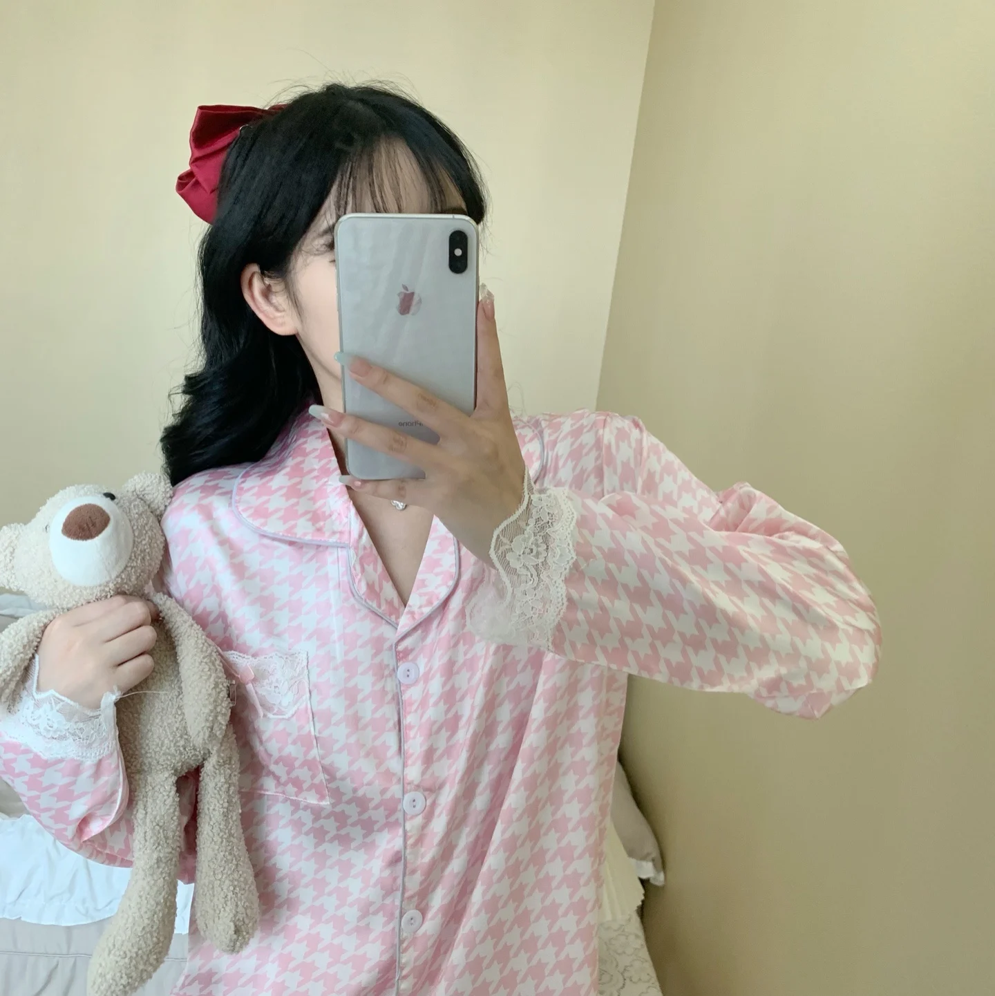 Женские пижамные комплекты летнее Атласное Белье для сна сексуальное белье