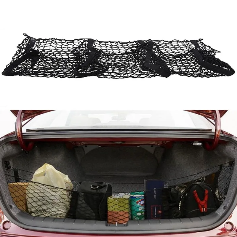 

Universal Car Accessories Pickup Trucks Car Trunk Net Bag Three Grid Luggage Three-Dimensional Net Pocket