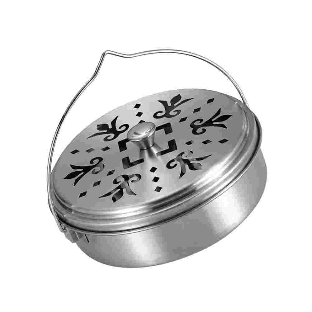 

Holder Mosquito Burner Coil Coils Black Box Outdoor Portable Container Spiral Bowl Fountain Citronella Lidded Case Bakhoor