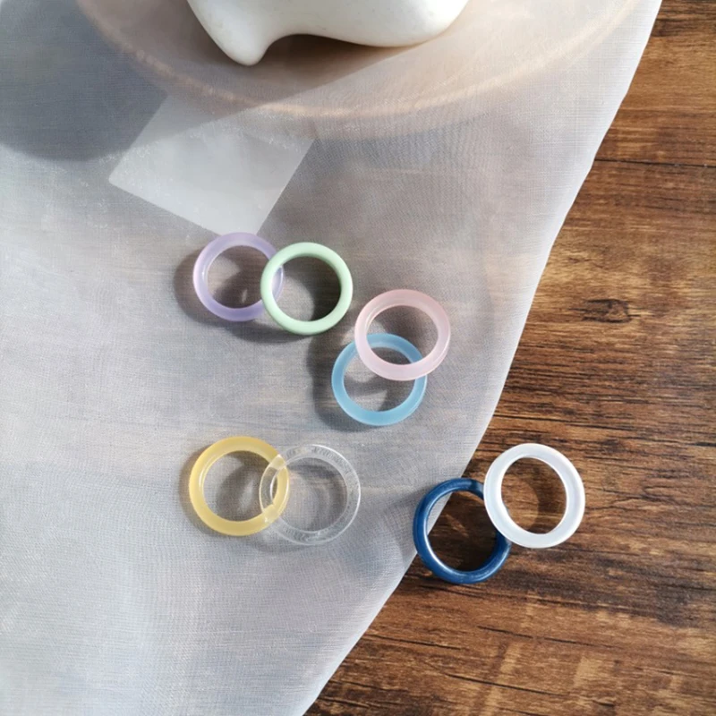 

Women's Fashion Jewelry Creative Vintage Ring Colorful Transparent Resin Acrylic Geometric Irregular Ring