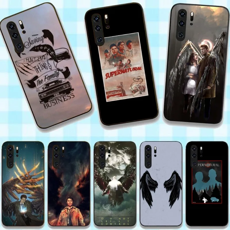 TV Series Supernatural Poster Phone Case For Huawei P50 P40 P30 Pro Lite P Smart 2021 2019 Magic 3 Soft Black Cover |