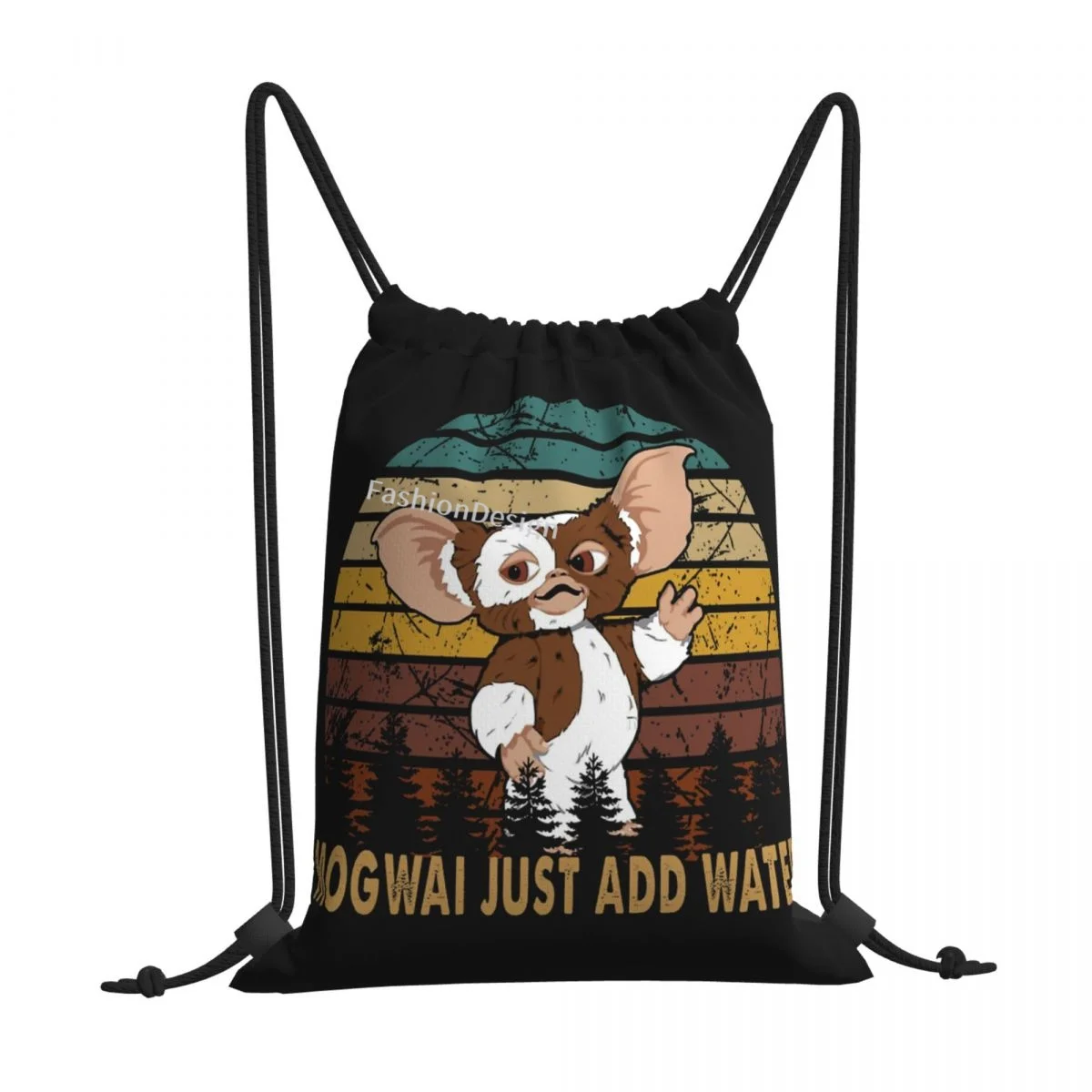 

Vintage Retro Gremlins Film Print Drawstring Bags Men Women Storage Backpack Teenager Travel Bag Multi-function Pocket