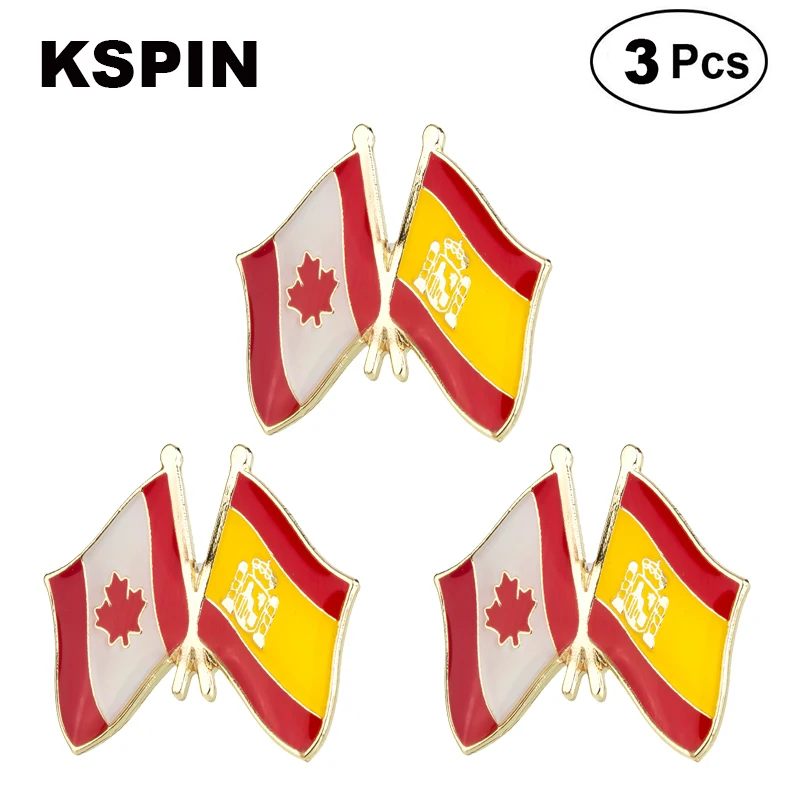 

Canada & Spain Frendship Lapel Pin Brooches Pins Flag badge Brooch Badges