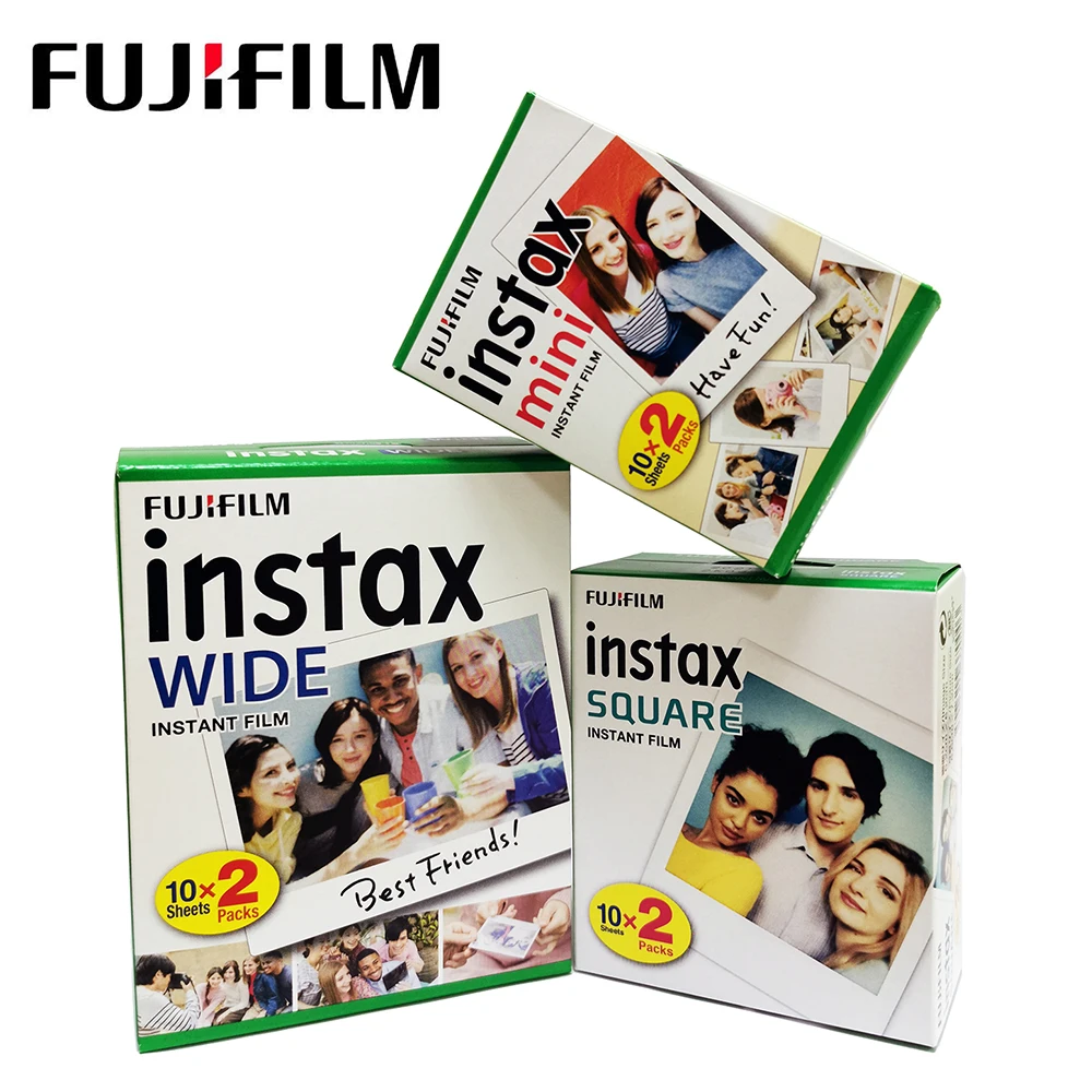 20 листов белая пленка Fujifilm Instax Mini/квадратная пленка/широкая двойная упаковка для
