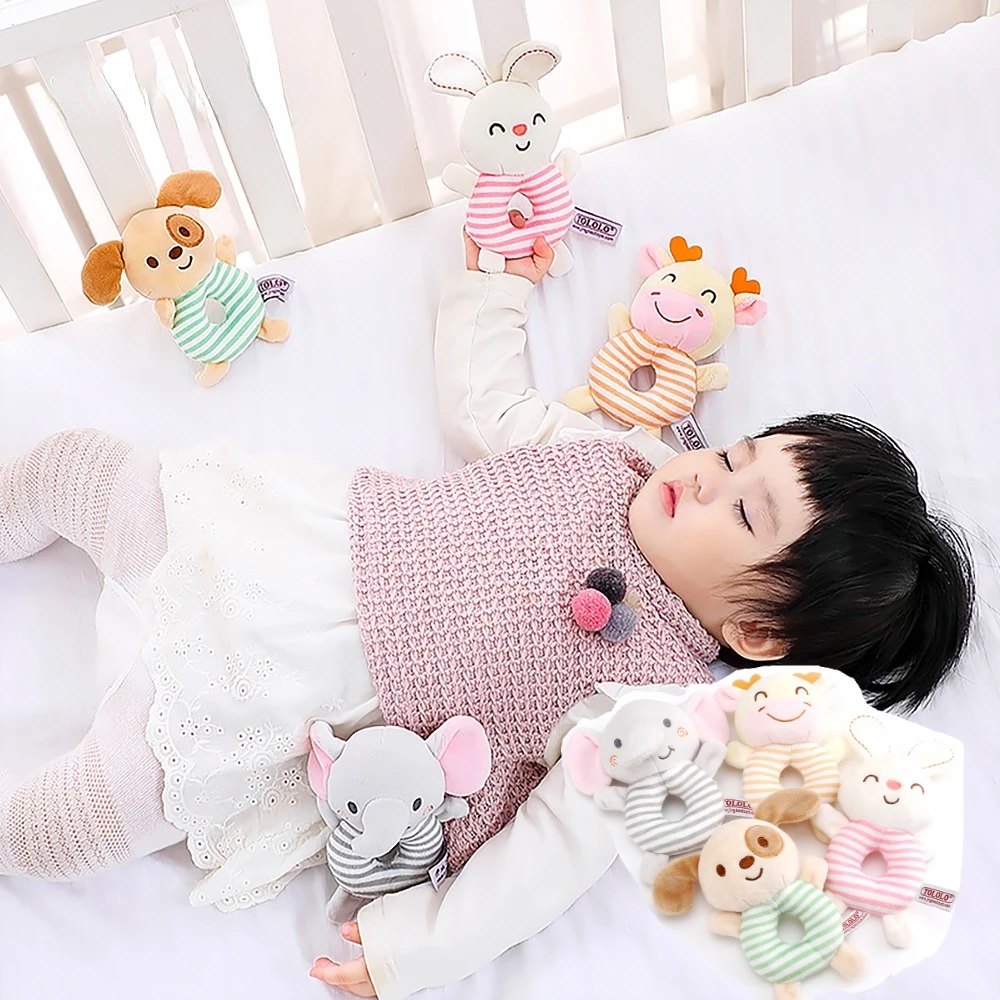 

0-1 Year Baby Plush Rattler Pacifying Toy Newborn Toys Soft Hand Rattle Baby Toy Early Childhood Education Baby Toys 0-6 Month