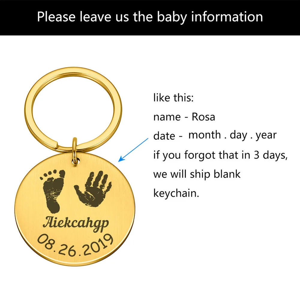 

Baby Round Key Chain Personalized Name Date of Birth for Newborn Commemorate Baby Stats Keyring New Mom Gift Key Accessories
