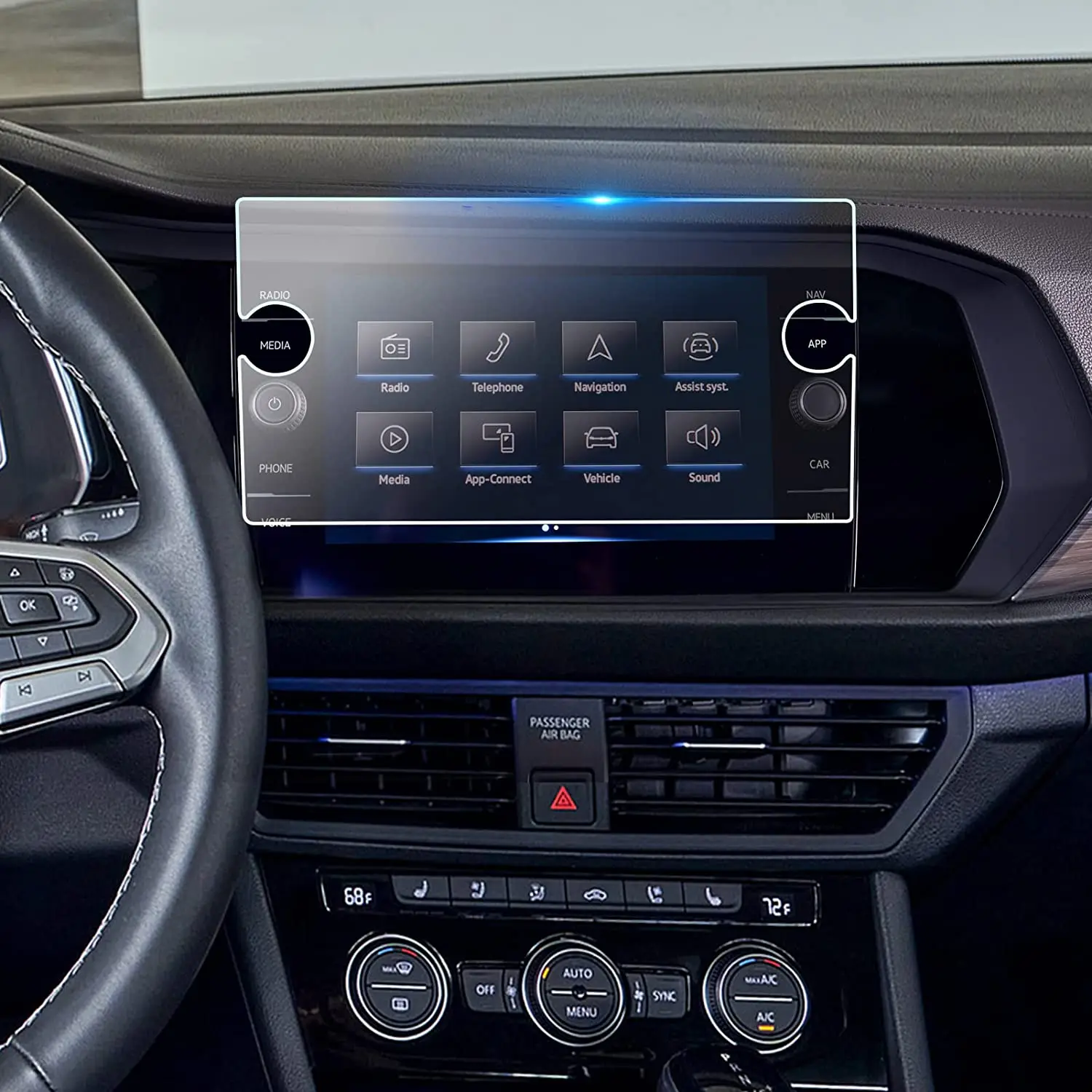 

Защитная пленка из закаленного стекла для Volkswagen Jetta 2019-2024 8-дюймовая автомобильная развлекательная радиостанция GPS-навигация Интерьер