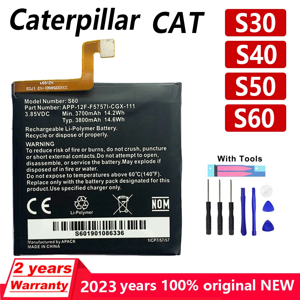 

New Original Phone battery For Caterpillar CAT S30 S40 S50 S60 Genuine Replacement Batteries Bateria With Gift Tools