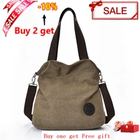 womens handbag simple fashion zipper shoulder bag quality canvas crossbody bag large capacity shopper tote travel casual solid