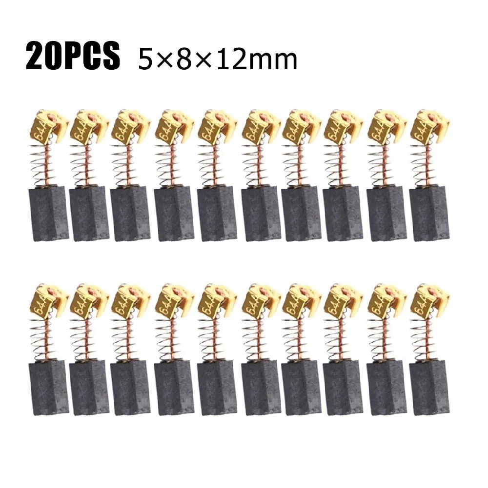 

20pcs 5x8x12mm Carbon Brushes Suitable For MAK Electric Motor CB57 CB64 CB75 CB85 191627-8 191956-9 Brushes Tool Parts