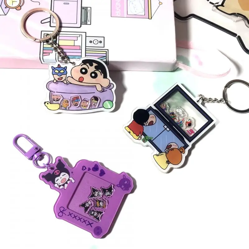 

Аниме Kuromi брелок Kawaii Sanrio Crayon Shin-Chans креативная сумка кулон мультфильм милый сладкий подарок на день рождения