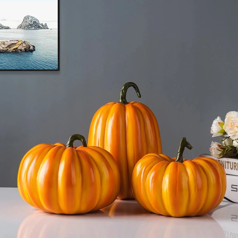 

Simulation creative pumpkin resin crafts decorations Halloween Pumpkin shooting props environmental atmosphere decorations