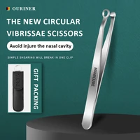 universal nose hair trimming tweezers round head nose hair clippers stainless steel nose cutter manual nasal hair shaver