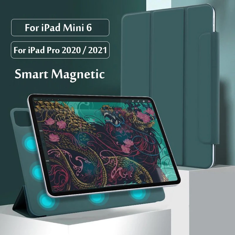 

Чехол для iPad Mini 6 Pro 12,9 4-го 5-го поколения 2020, магнитные смарт-Чехлы для iPad Pro 11 2-го 3-го 2021, чехол с держателем для карандашей