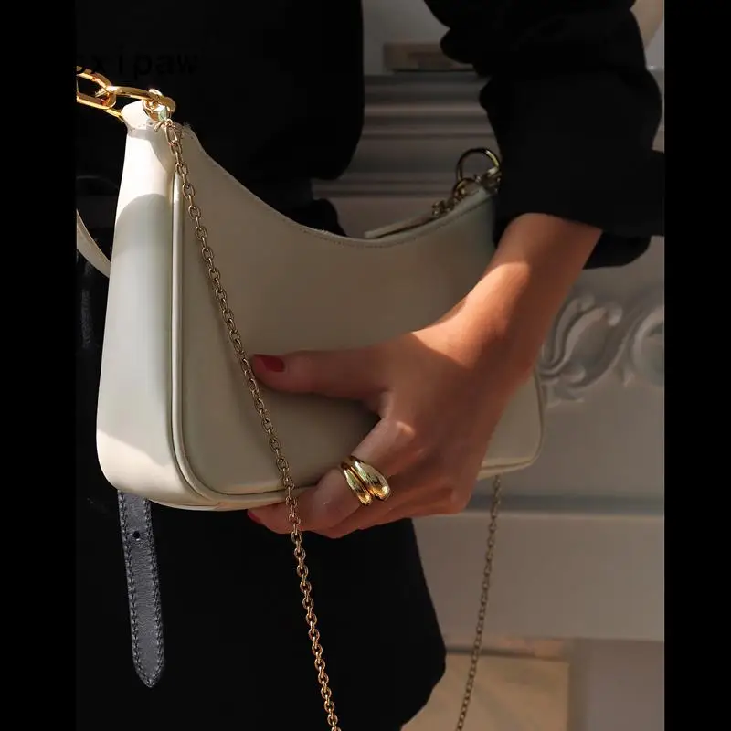 

Female Bag Retro Chain Ladies Shoulder Bag Designer French Bread Handbag Luxury Simple Messenger Bag Small Wallet