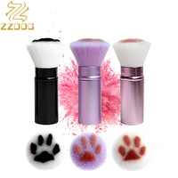 zzdog 1pcs retractable high quality makeup brush face powder foundation blush cosmetic brush cute beauty tools soft natural hair