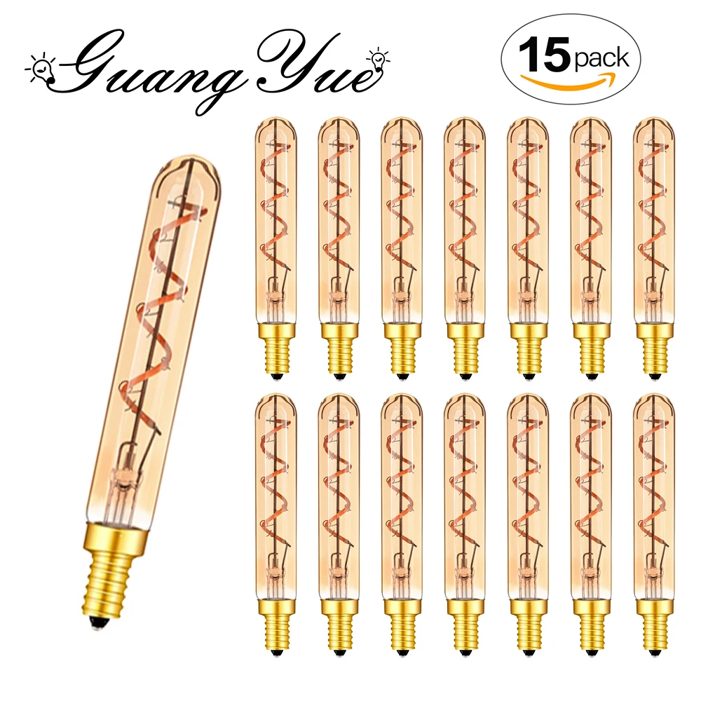 

Винтажные светодиодные лампы E14 E12 янтарного цвета 3Вт 2200К 15 шт