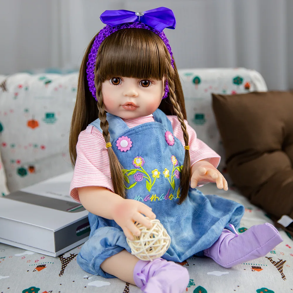 

55CM Already Finished Painted Doll Betty Reborn Baby Doll Full Body Silicone Waterproof Toddler Girl Doll Princess Real Baby