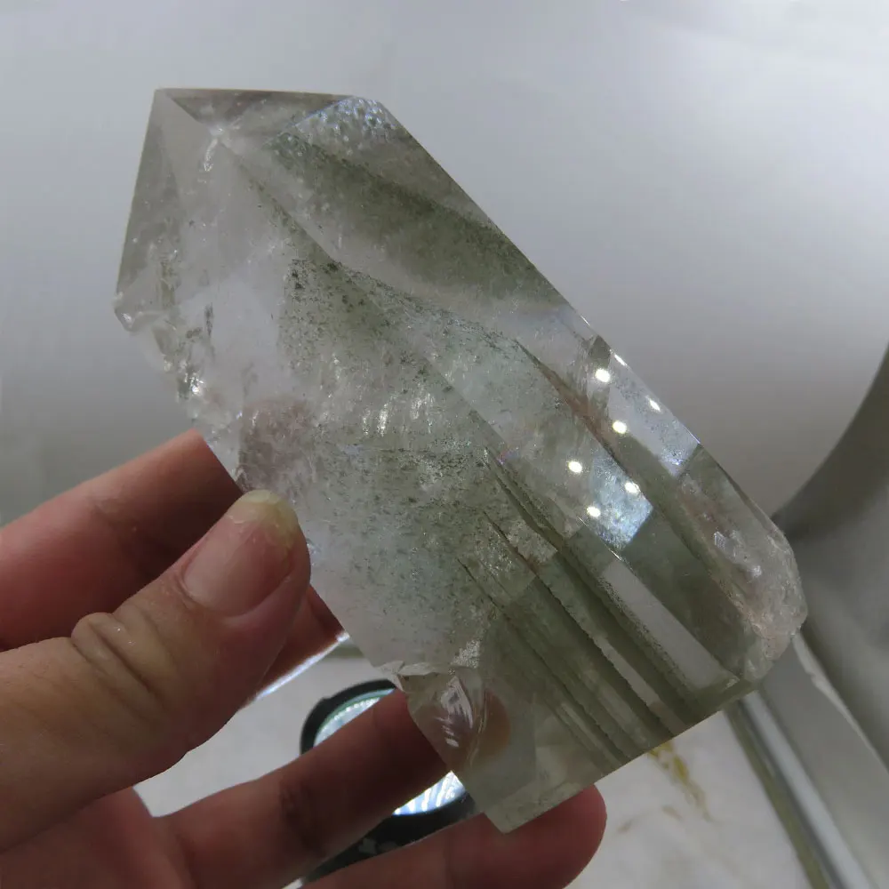 Редкий 284 г новый натуральный Зеленый Фантом AAAA/садовый кварцевый кристаллический палочка + «горные слои» + Радуга 2022 подарок