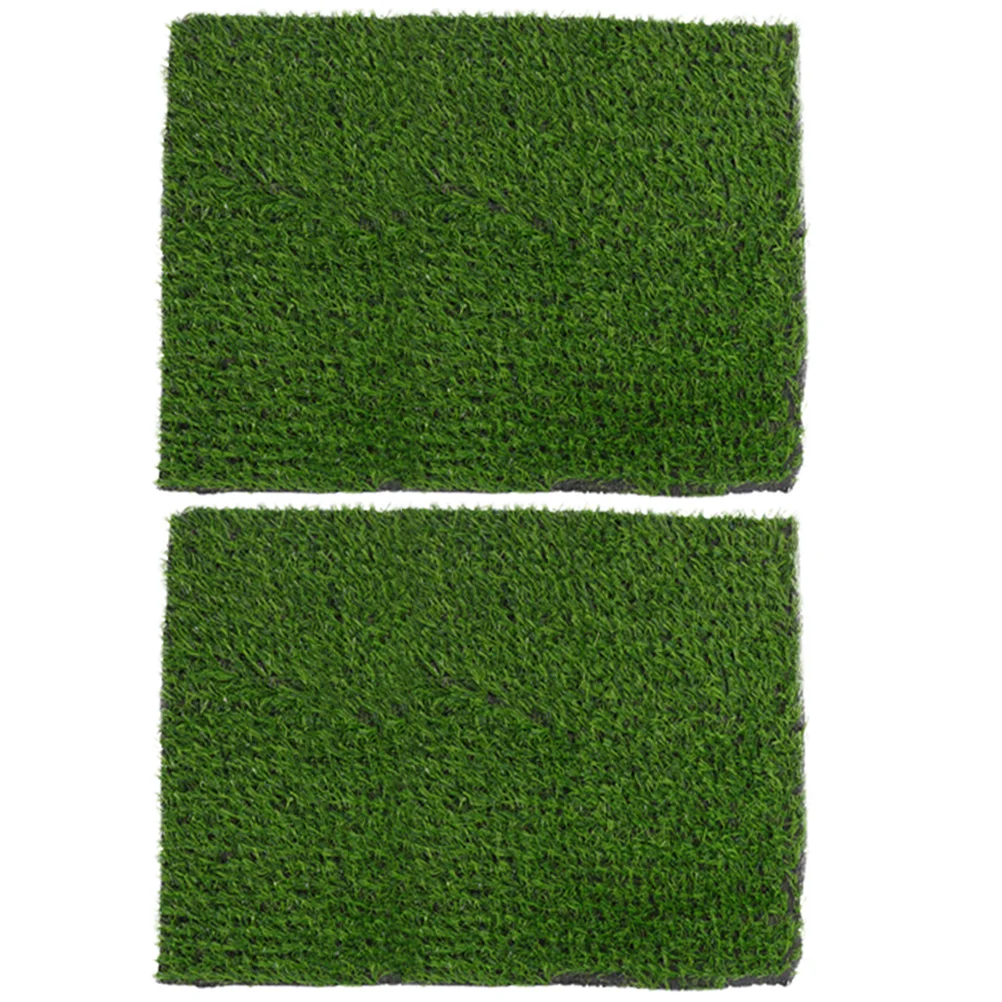 

2 Pcs Chicken Laying Mat Washable Nesting Pads Simulated Grass Mats Plastic Deck Tiles Garden Fake Faux Rug Carpet