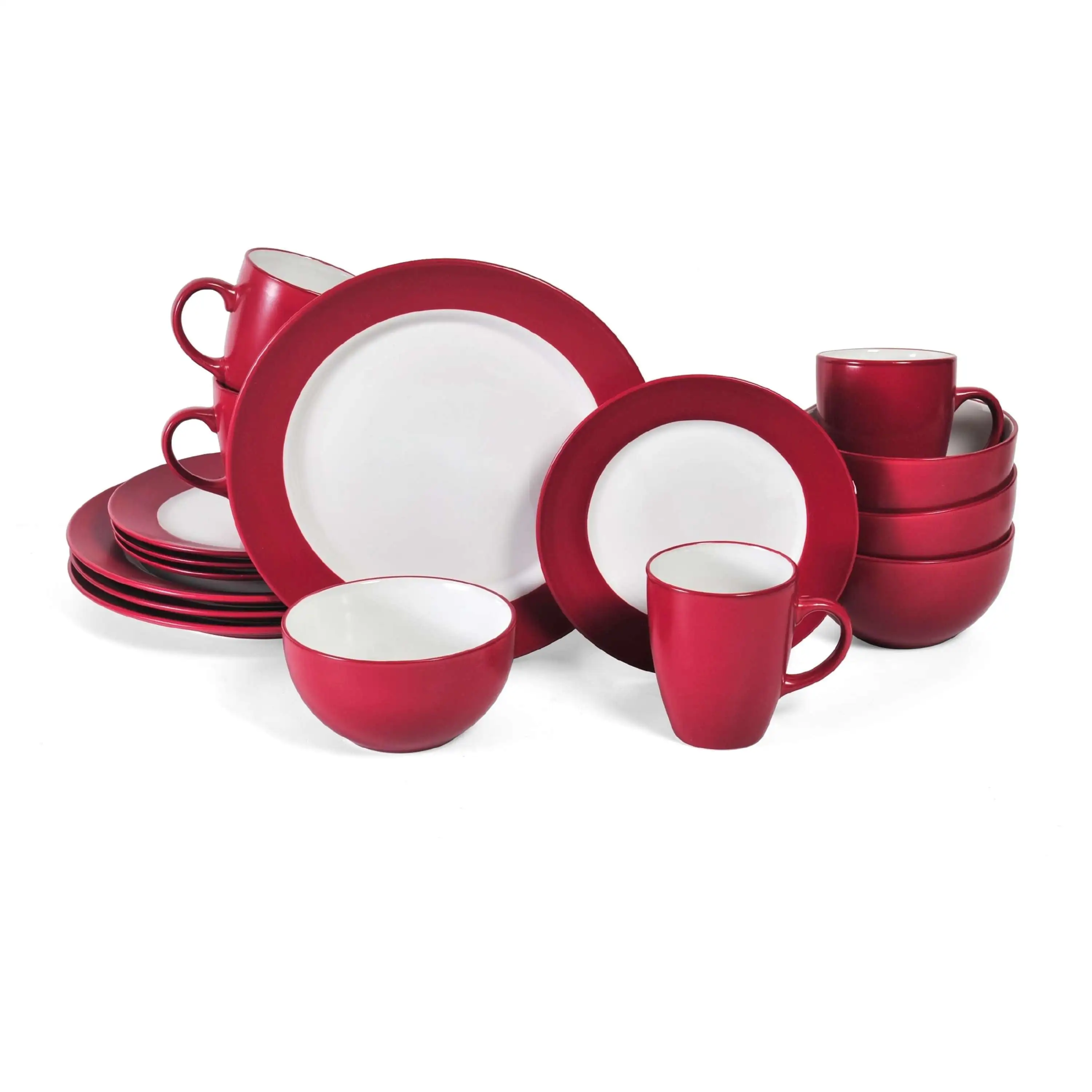 Pfaltzgraff® Harmony Red 16-Piece Stoneware Dinnerware Setcomplete tableware set