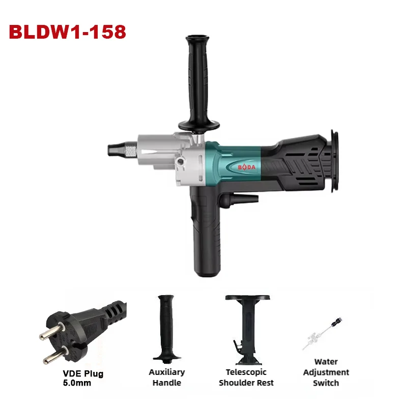 

Boda Bldw1-158 Бесщеточная алмазная корончатая дрель 3100 Вт 3,4 кг Сверло для сухого и влажного бетона для арматуры Hvac Brick Block Stone Auto Core
