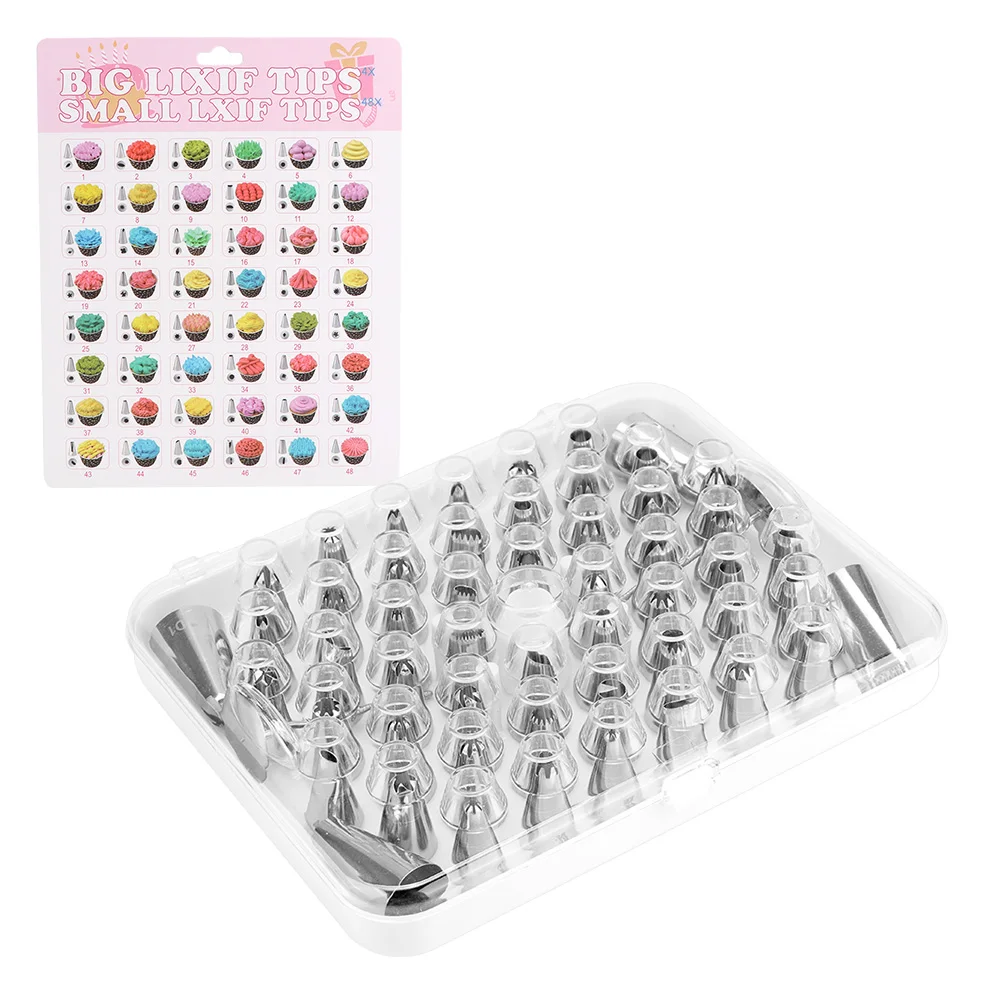 

52Pcs Stainless Steel Cake Pastry Decorating Nozzles Set with Converter Cake Cupcake Tools 52pcs 52pcs 52pcs 52pcs 52pcs 52pcs