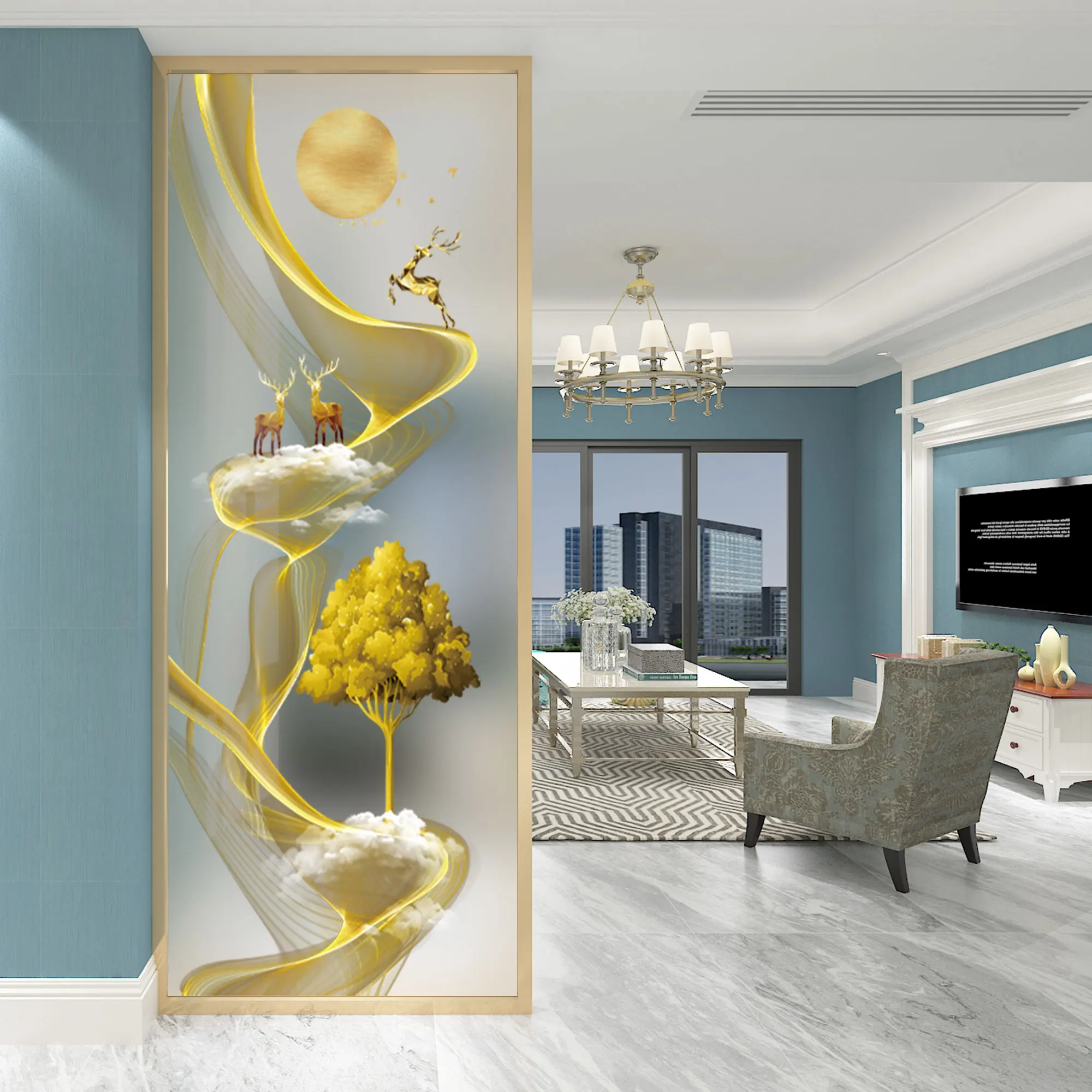 Современный светильник светлый роскошный художественный стеклянный