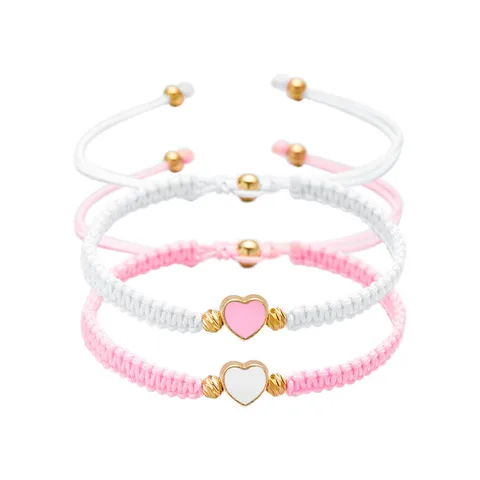 Набор браслетов Belleper сердечки из бисера