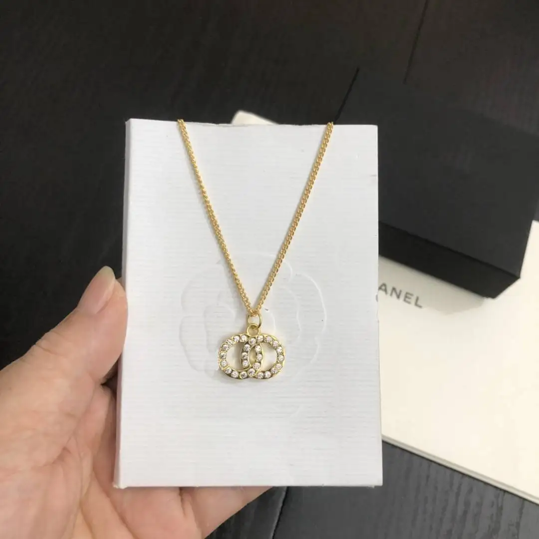 

Luxury Brand Fashion Jewelry 2022 For Women Popularity Necklace cc logo Designer High Quality Chains Jewelry for Women Gift