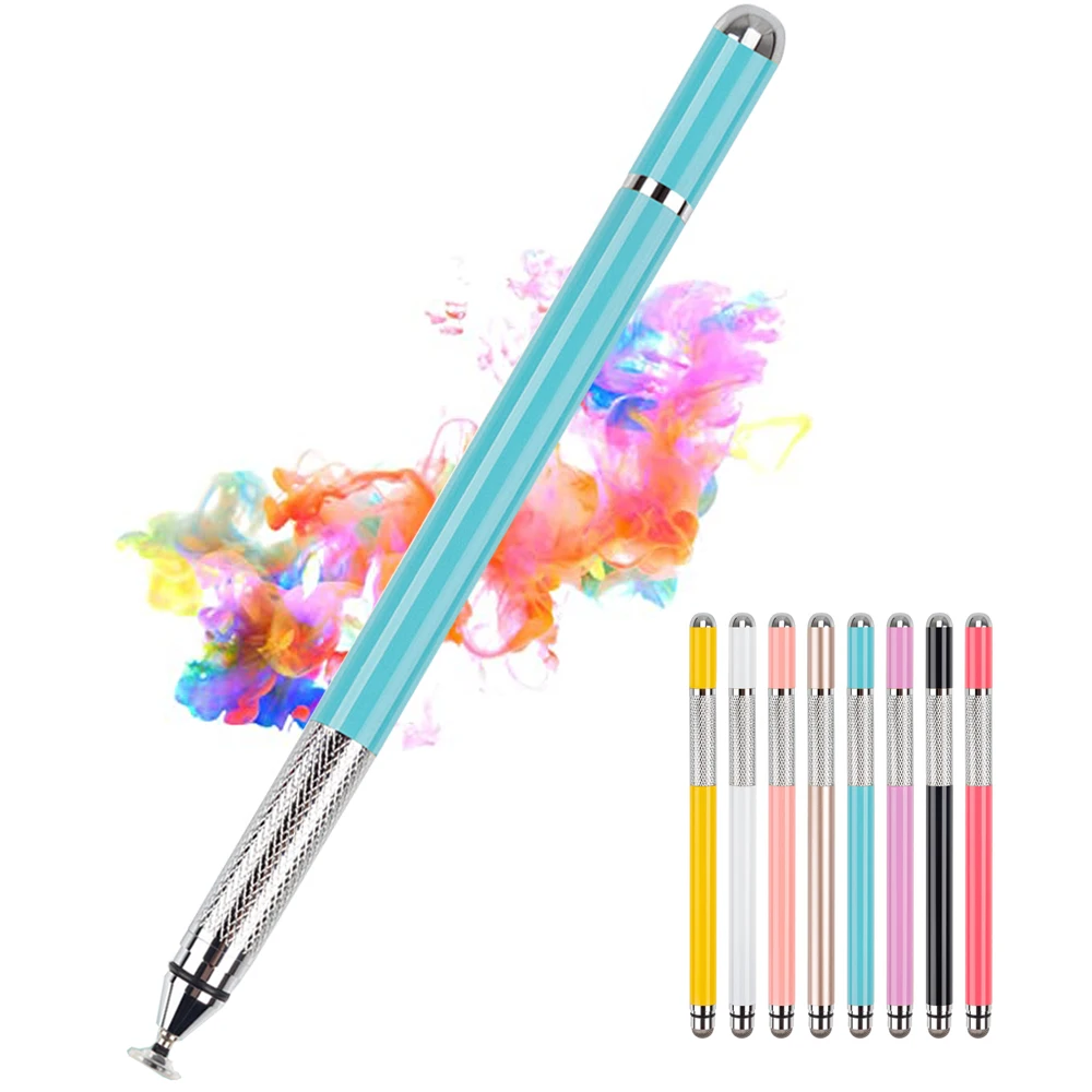 

10Pcs/Lot 2 In 1 High Sensitivity & Precision Capacitive Stylus Pens For iPhone iPad Pro Tablets Samsung Galaxy Touch Screens