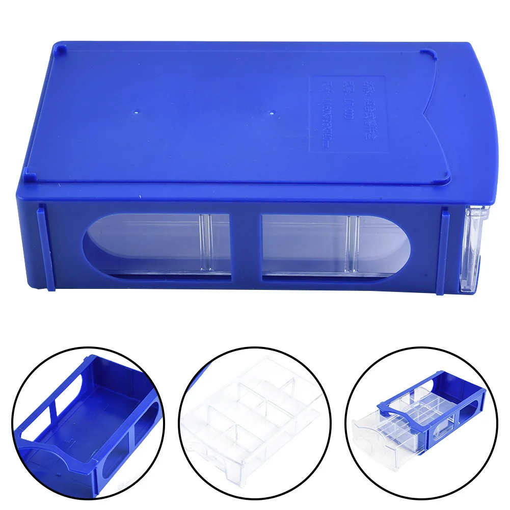 

1PC Garage Tool Organizer Stackable Plastic Hardware Parts Storage Boxes Plastic Organizing Boxes Component Screws Toolbox