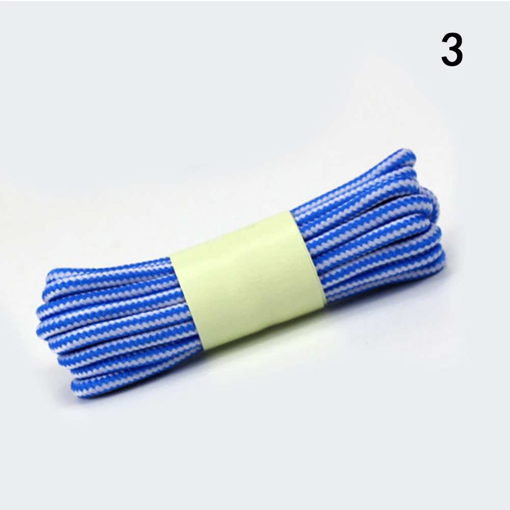 1 Pair Martin Shoes Round Shoe Laces Striped Double Color Fashion Shoelaces Outdoor Hiking And Leisure Sports Shoelace 18 Color