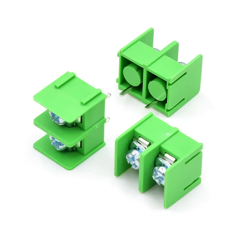 

20~1000Pcs PCB Fence Type Wiring Terminal KF7620 with a Spacing of 7.62 Green Two Position 2P Side Pins