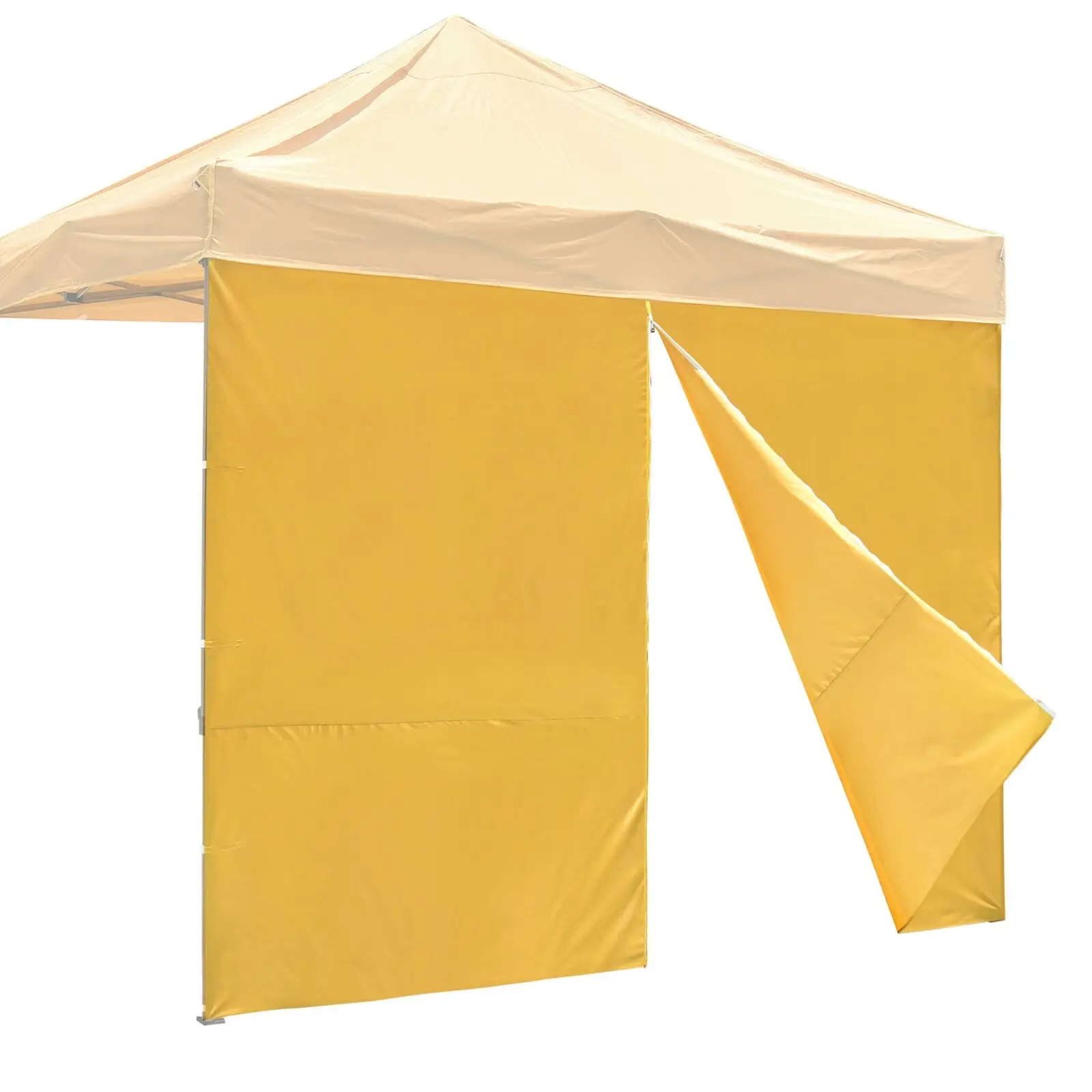 10x7 Ft UV30+ Protection Canopy Gazebo Zipper Full Size Side Wall/Yellow