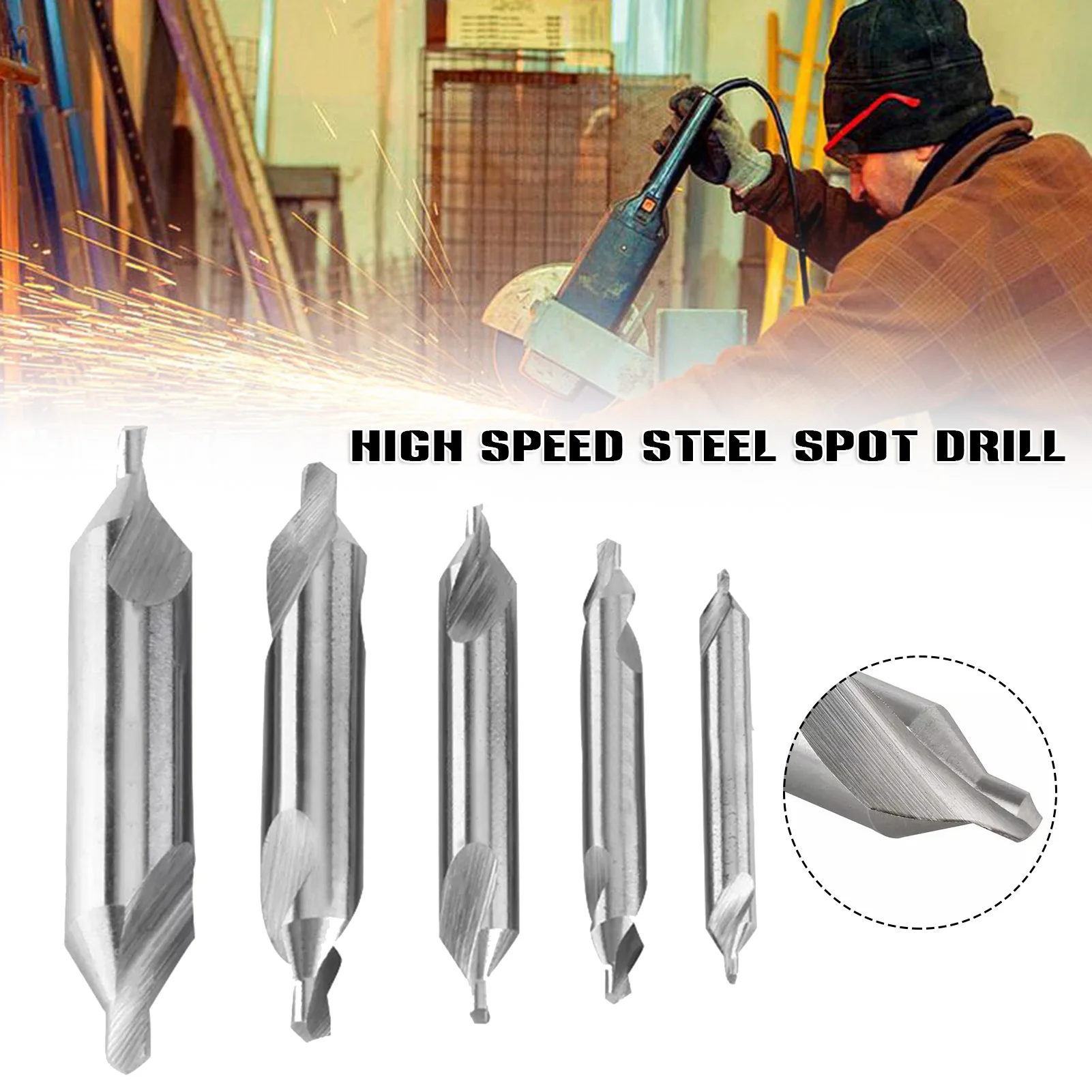 

Double Head High Speed Steel Center Drills Manual Craft Combined Countersink Bit Cutting Fast Reduces Error Easy Operation ALI88