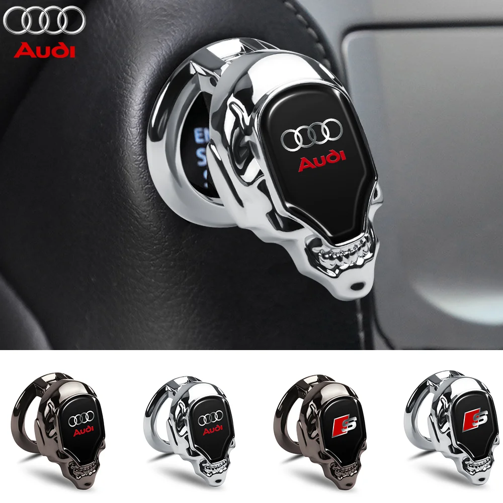 Фото Наклейка-накладка на кнопку запуска/остановки двигателя (1 шт.) для Audi S A3 A4 B8 8P B9 8V B6 A5 B7 A1 A6 C6 Q3 Q5 C7 8I Kuga, стайлинг автомобиля №2